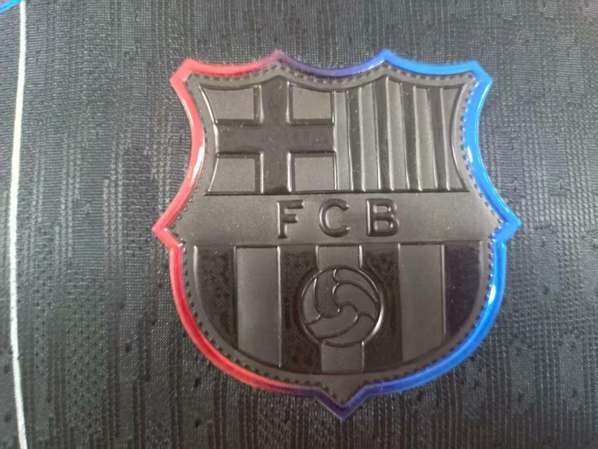 Player Version 25/26 FC Barcelona Black with White Line Pattern Jersey