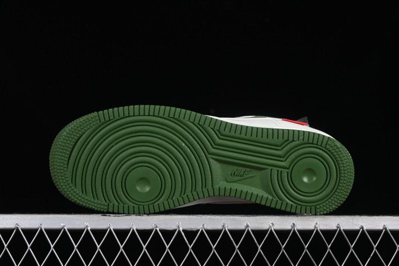 Supreme x Nike Air Force 1'07 Low Beige Green Casual Sneakers with Zoom Air Cushion - HD1968-008