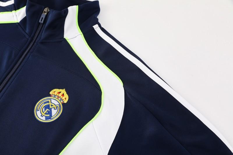 25/26 Real Madrid Navy/White Full Zipper Jacket +Long Pants