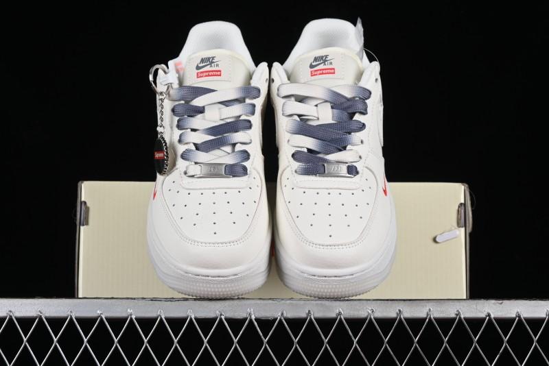 Nike Air Force 1 '07 Low LV Collaboration - White Grey Two-Tone Low-Top Casual Sneakers - XZ6188-005