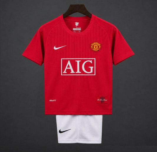 Retro Kids 07/08 Manchester United Home Jersey