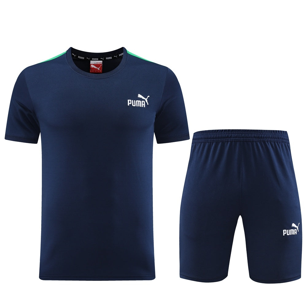 PD01 sapphire blue shorts suit S-2XL