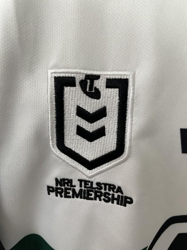 25/26 South Sydney Rabbitohs White with Green Red Stripes and Navy Mace Jersey