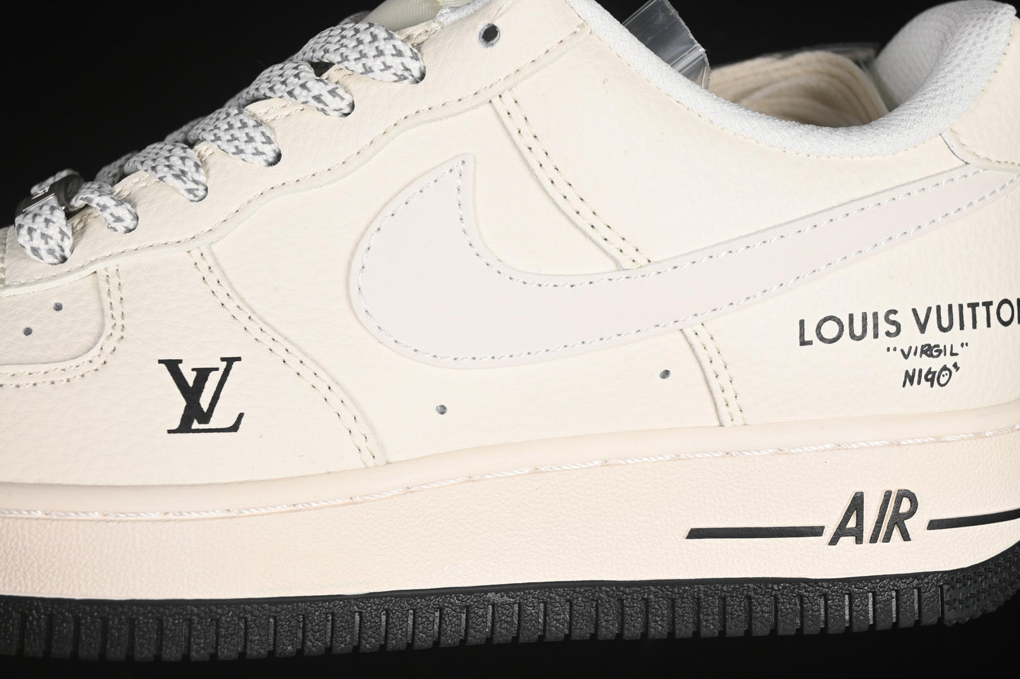 Nike Air Force 1'07 Low LV Collaboration Off-White Black Sole Casual Sneakers - XX3168-139