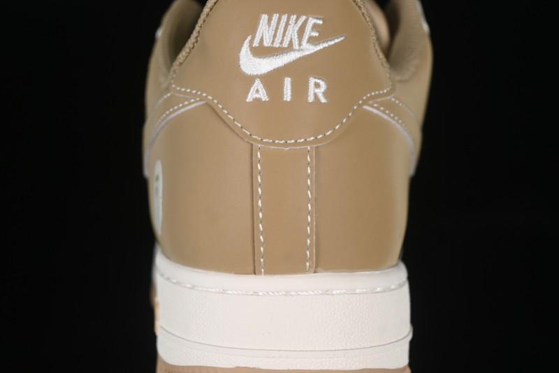 Nike Air Force 1 '07 Low Bape Collaboration Khaki Beige Grey Low-Top Casual Sneakers - BB6566-208