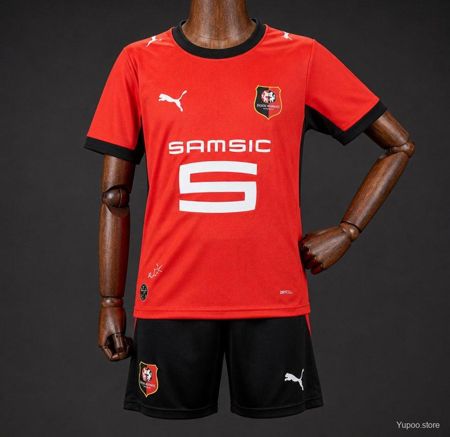 26/27 Kids Stade Rennais Red Jersey