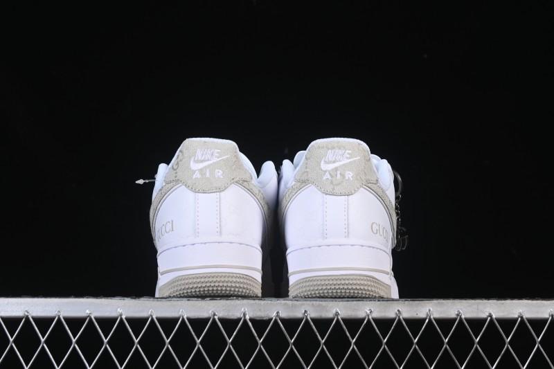 Nike Air Force 1 '07 Low Gucci Collaboration Light Gray Denim Glow-in-the-Dark Low-Top Casual Sneakers - XX3168-197