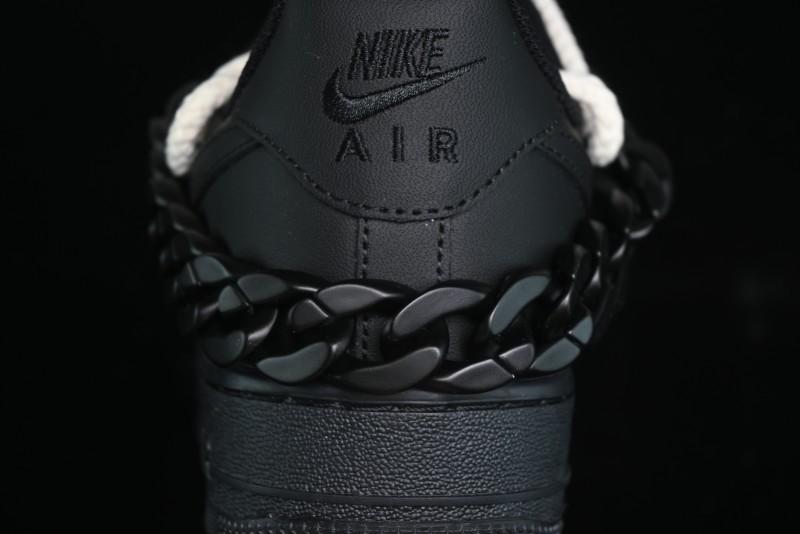 Nike Air Force 1 '07 Low Black Deconstructed Utility Casual Sneakers - CW2288-763