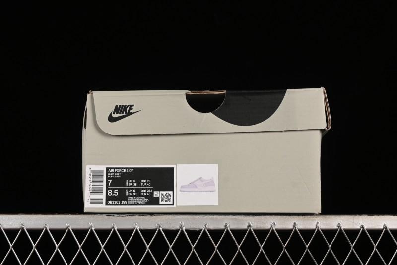 Nike Air Force 1 '07 Low Casual Sneakers in Ancient Blue with Full-Length Honeycomb Air Cushion - DB3301-199