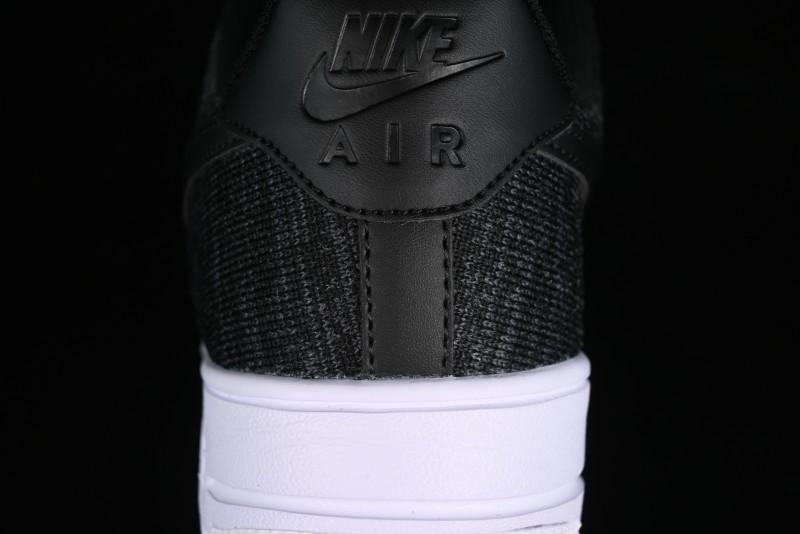 Nike Air Force 1 '07 Low 2.0 Black Flyknit Casual Sneakers - CI0051-300
