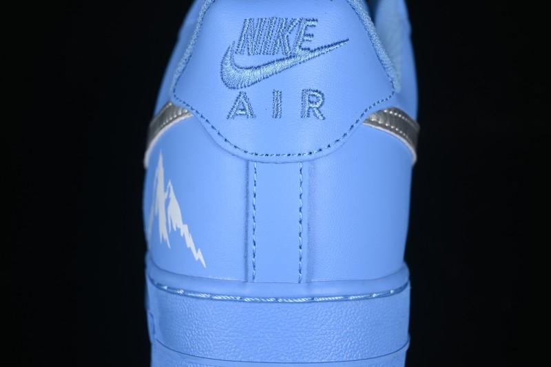 Nike Air Force 1'07 Low Casual Sneakers in Iceland Blue with Full-Length Air Cushion - ZH0316-070