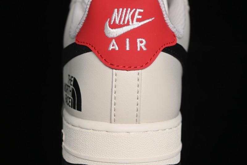 Nike Air Force 1 '07 Low The North Face Collaboration - Beige Black Red Sole Low-Top Casual Sneakers - XZ6188-309