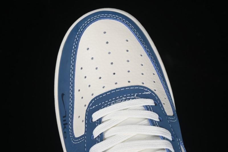 Nike Air Force 1 '07 Low Collaboration White Blue Ghost Face Casual Sneakers with Strap - KK1988-068
