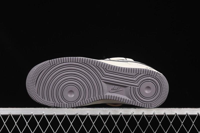 Nike Air Force 1 '07 Low LV Collaboration Grey Swoosh Drawstring Casual Sneakers - DM6868-067