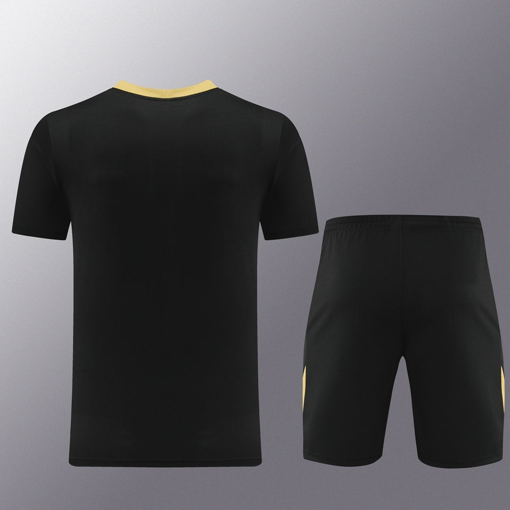 ND05 black gold shorts suit S-2XL