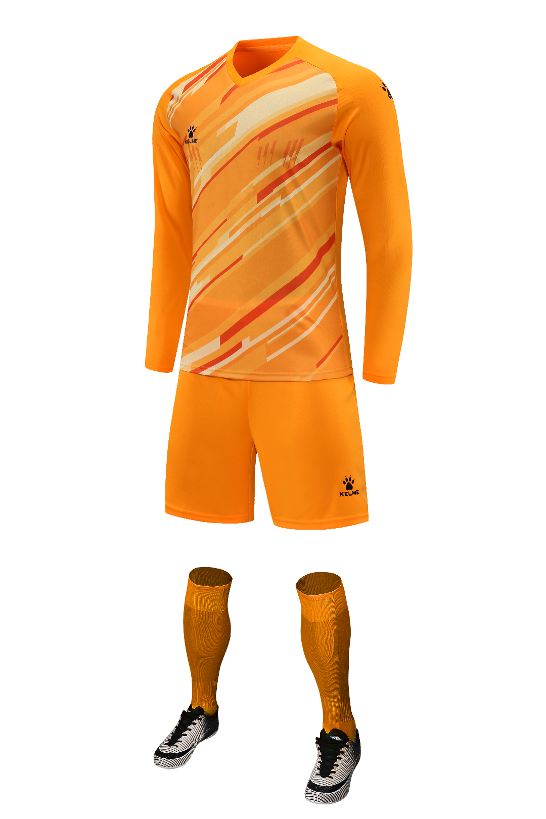K3286 Kalmei long-sleeved training suit set 6 colors, S--3XL