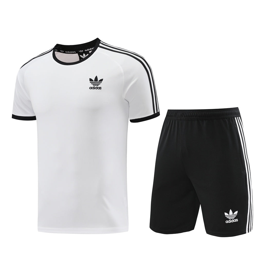 AD07 white shorts suit S-2XL