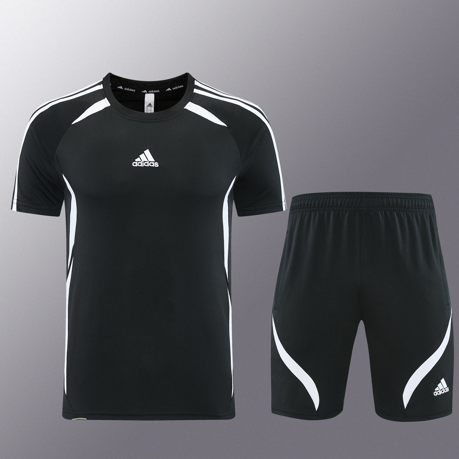 AD16 black shorts suit S-2XL