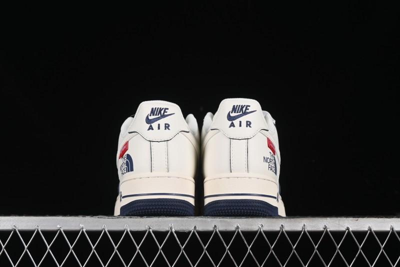 Nike Air Force 1 '07 Low Supreme The North Face Collaboration - Off White Light Blue Casual Sneakers - XZ1996-130