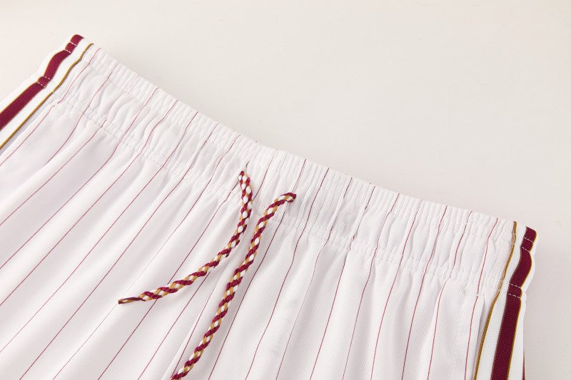 26/27 Arsenal White Pinstripe Short Sleeve+Soccer Shorts