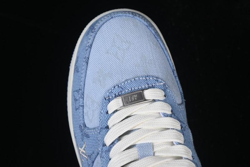 Nike Air Force 1 '07 Low LV Collaboration Light Blue Casual Sneakers - YF9511-823