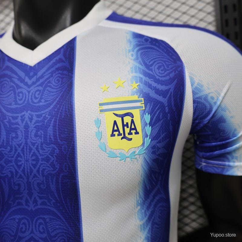 Player Version 2026 Argentina Blue & White Stripe Home Jersey