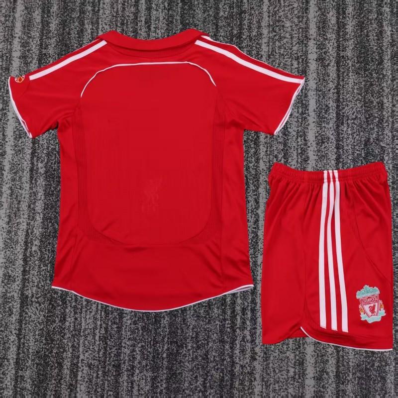 Retro Kids 06/08 Liverpool Red Home Jersey