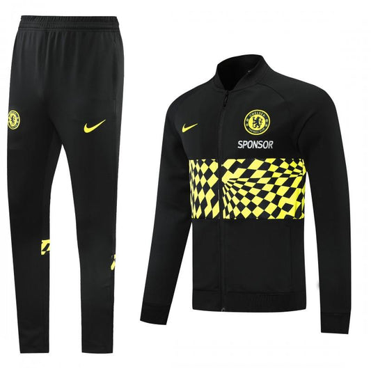 25/26 Chelsea Black/Yellow Full Zipper Jacket + Long Pants