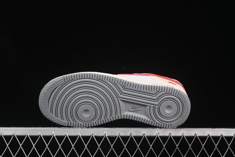 Nike Air Force 1'07 Low Snake Year Themed Casual Sneakers with Full-Length Air Cushion - DX2678-100