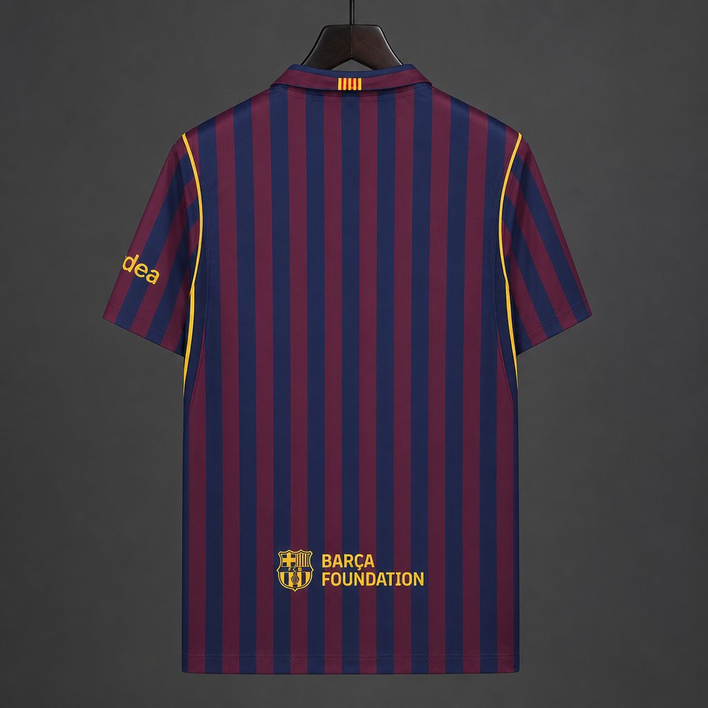 27/28 Barcelona Home Blue Burgundy Stripes Jersey