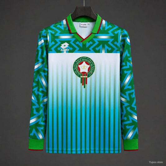 Retro 1994 Morocco Home Away Green Long Sleeve Jersey