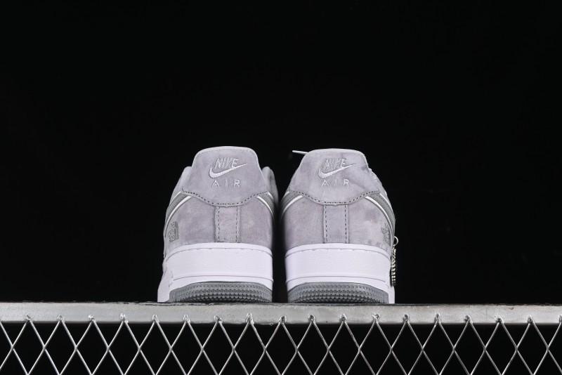 Nike Air Force 1 '07 Low The North Face Collaboration - Silver Grey Pigskin Sneakers - KK3333-004