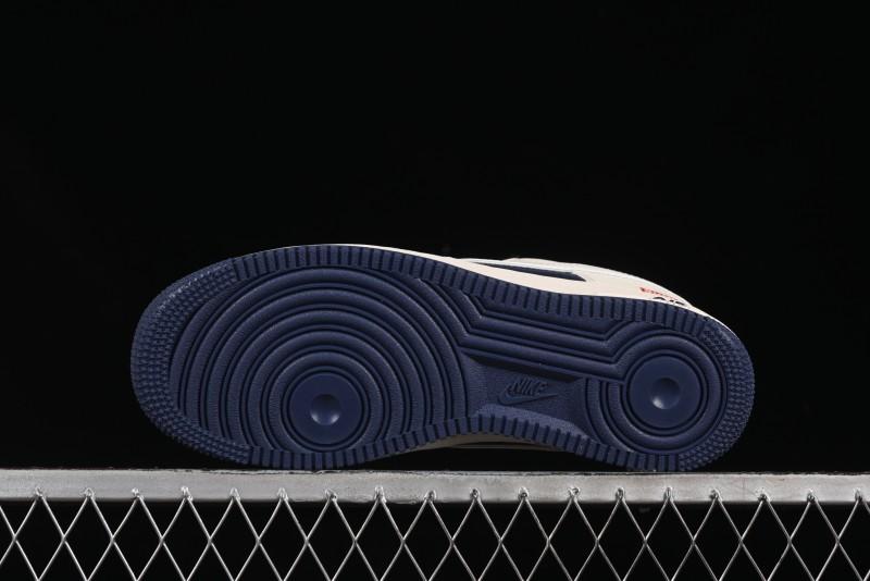 Nike Air Force 1 '07 Low Supreme Collaboration Light Blue Edge Casual Sneakers - HH7518-057