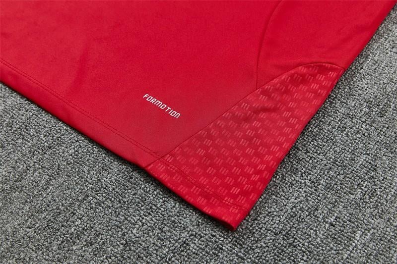 2026 Spain Red Half Zipper Jacket Tracksuit + Long Pants