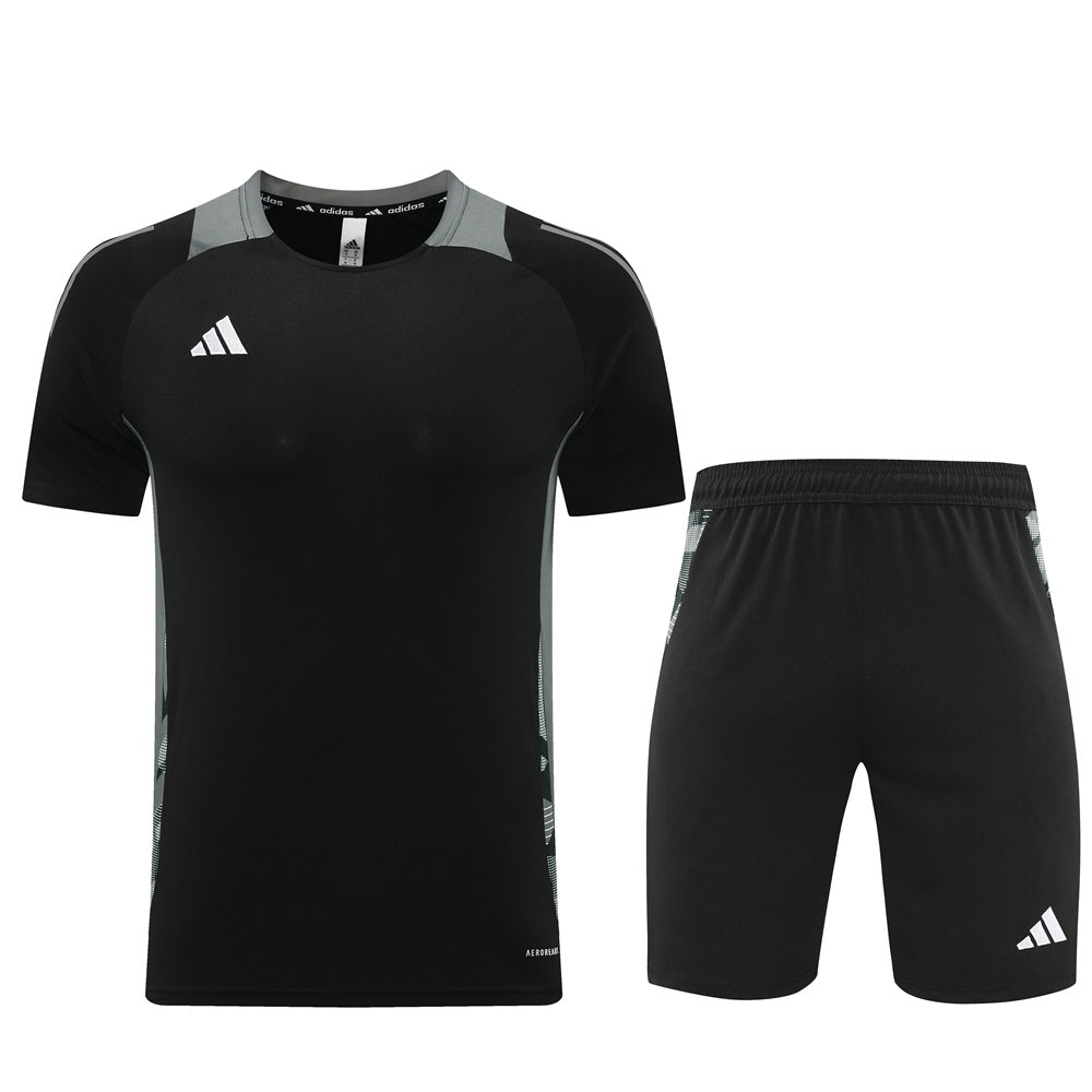 AD08 black shorts suit S-2XL