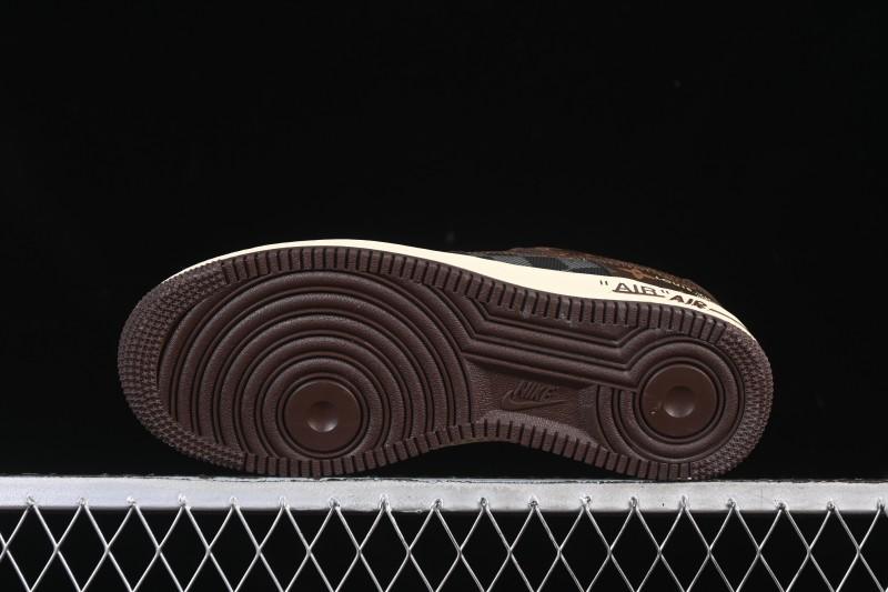 Nike Air Force 1 '07 Low LV Collaboration Coffee Gray Casual Sneakers - SC0601-563