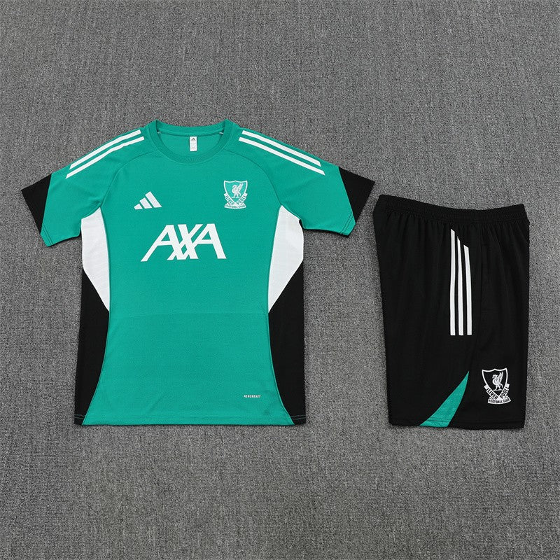 25/26 Liverpool Green Short Sleeve with XS Short Sleeve Jersey+Shorts
