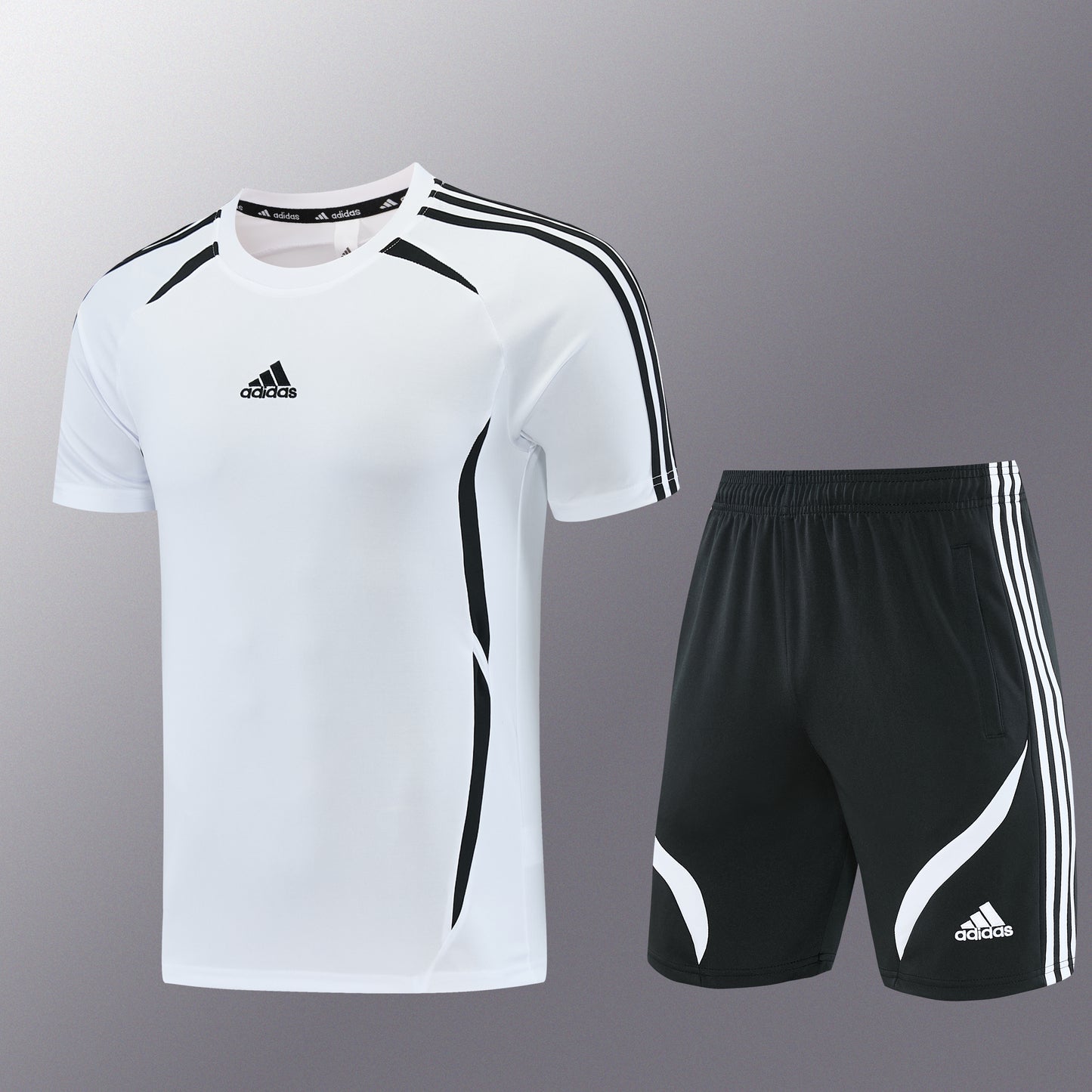 AD16 white shorts suit S-2XL