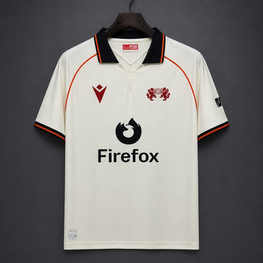 26/27 Wrexham AFC Away Cream Polo Collar Jersey