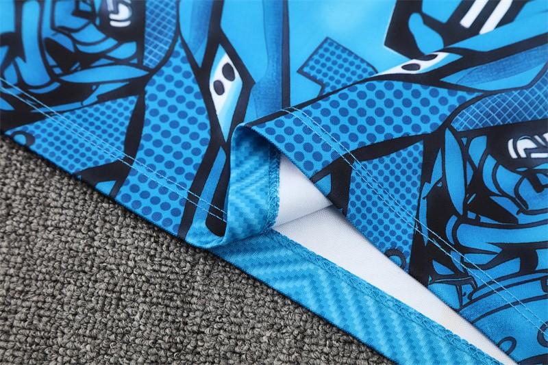 25/26 Napoli Light Blue Camouflage Half Zipper Jacket+Long Pants