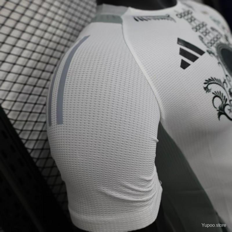 Player Version 2025 Algeria White with Traditional Pattern Jersey