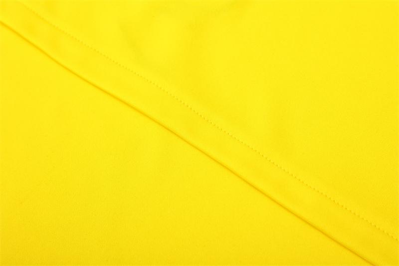 2002 Brazil Yellow Half Zipper Jacket+Long Pants