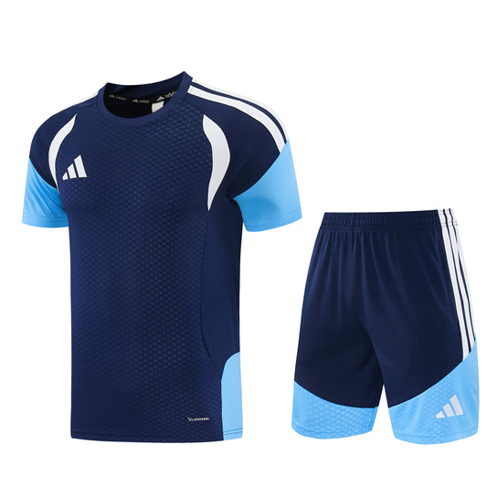 AD12 royal blue short-sleeved suit S-2XL