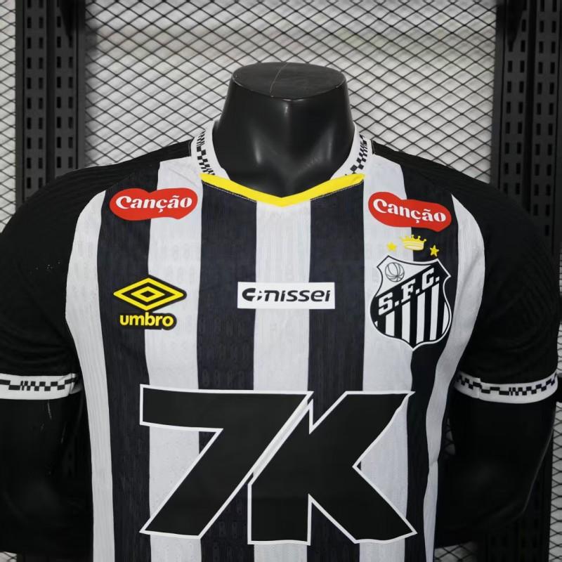 Player Version 25/26 Santos Away Jersey With Full Sponsors