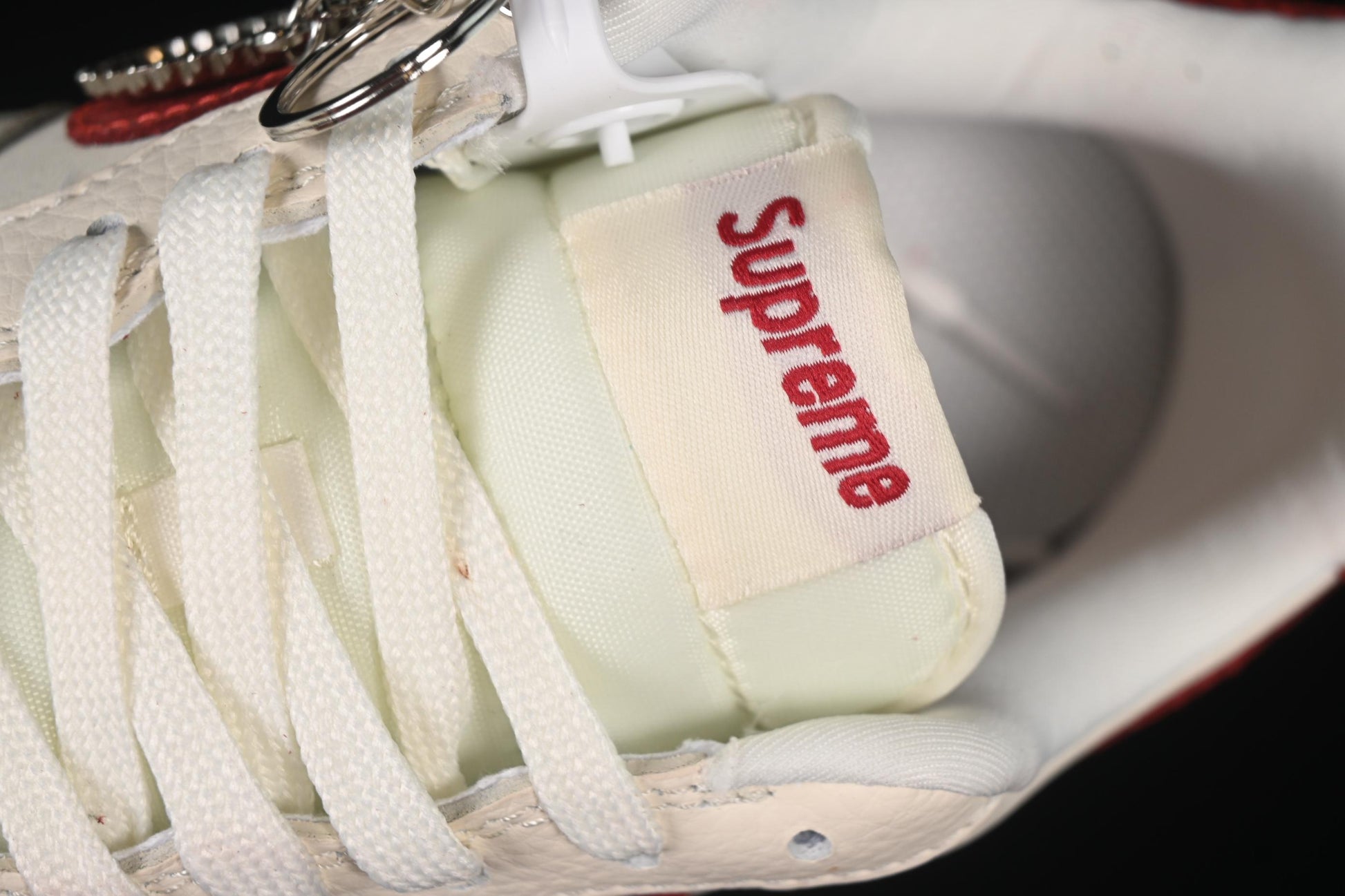 Nike Air Force 1 '07 Low Supreme Collaboration Sneakers with Red Snake Swoosh - DF0188-040