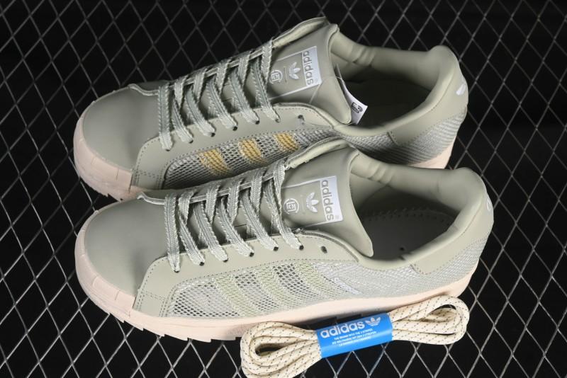 Adidas Clot Superstar Shell Toe Casual Sneakers with Serrated Design - IH3643