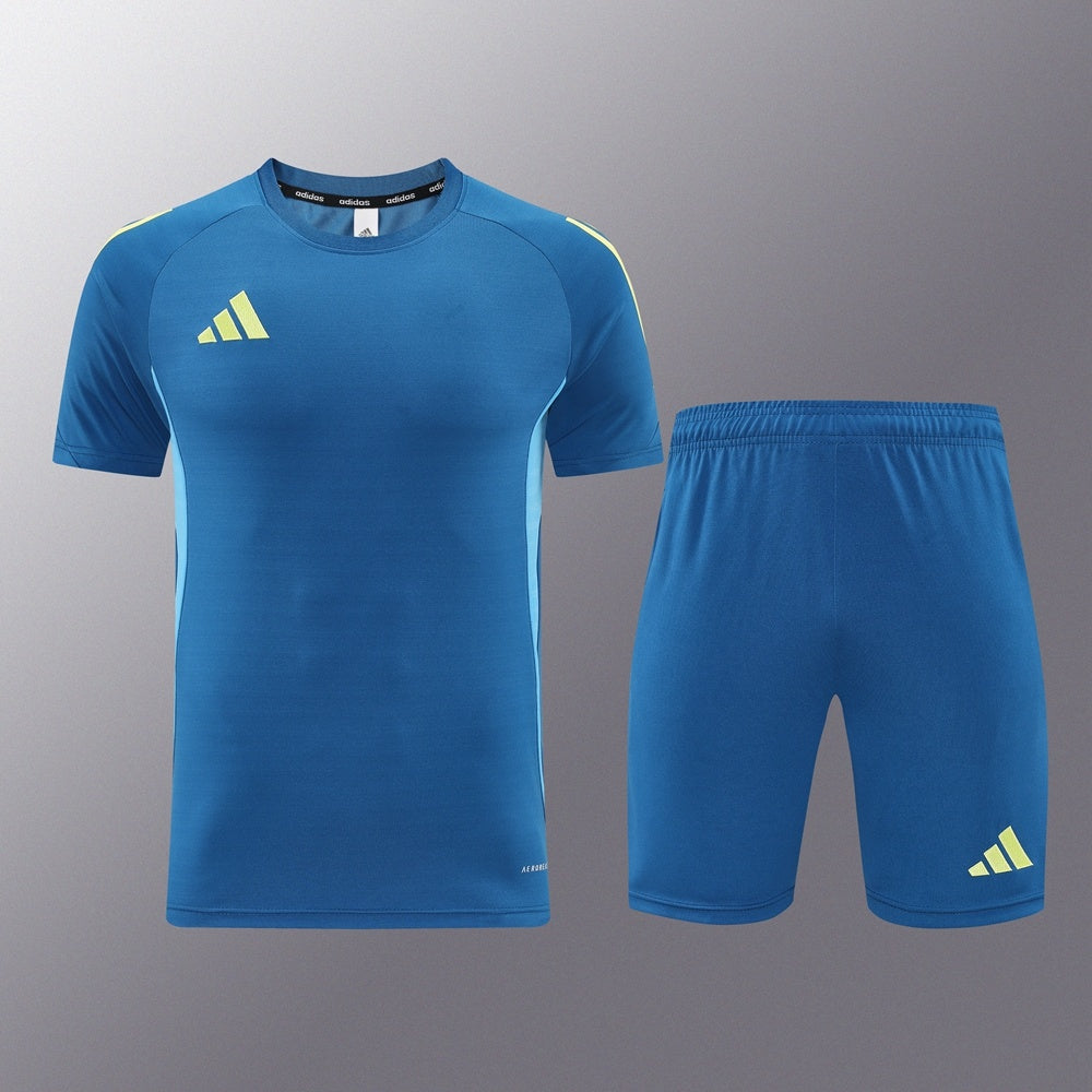 AD09 blue shorts suit S-2XL