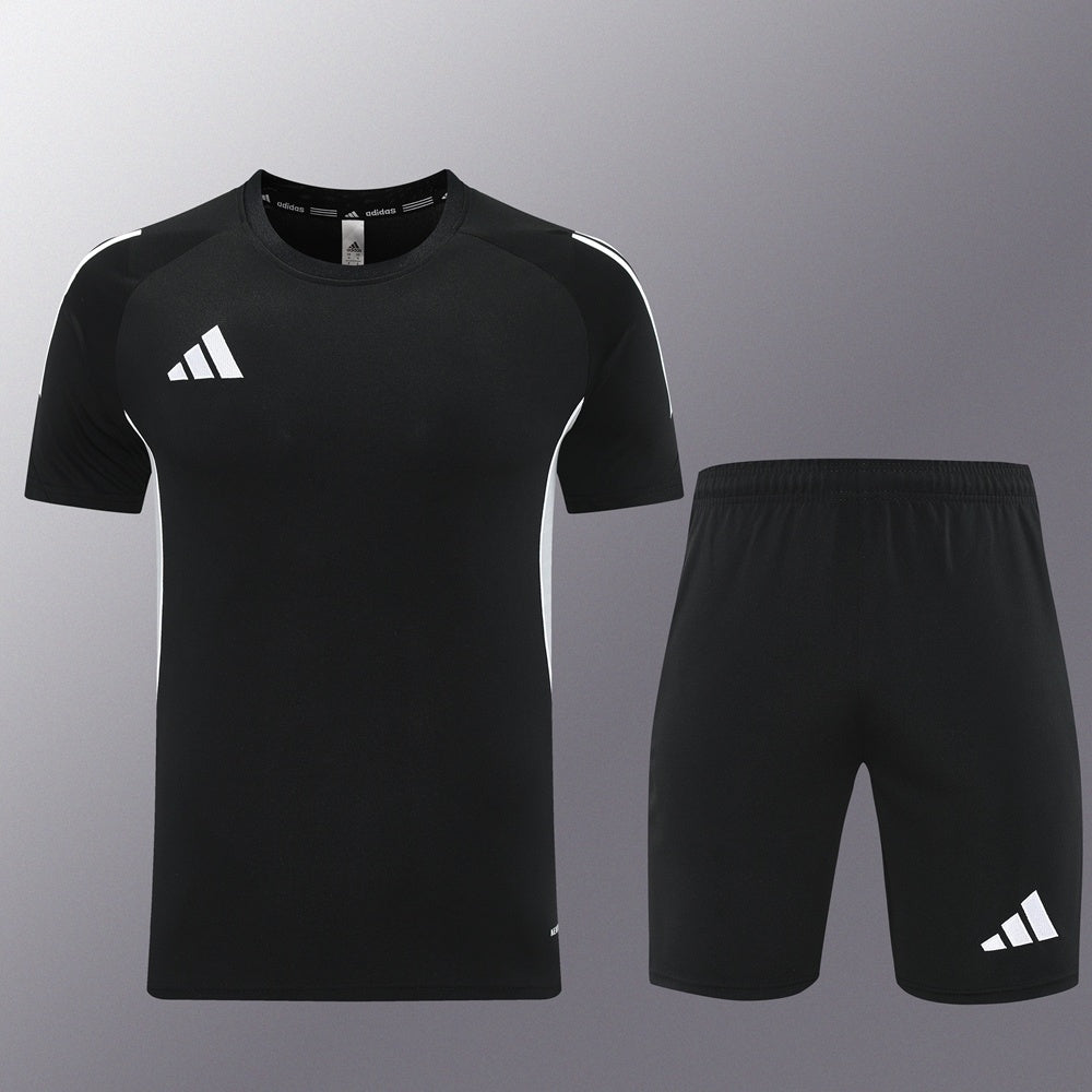 AD09 black shorts suit S-2XL