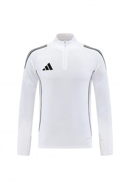 25/26  Adidas White Full zipper Jacket Tracksuit+ long pants