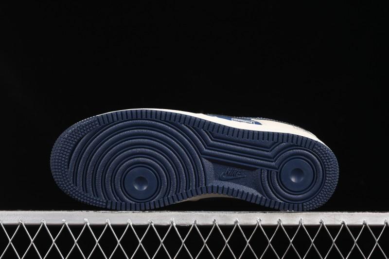 Nike Air Force 1'07 Low Balenciaga Collaboration Blue Woven Label Low-Top Casual Sneakers - DF0188-062